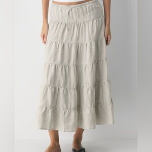 Wilfred Bouquet Linen Midi Skirt